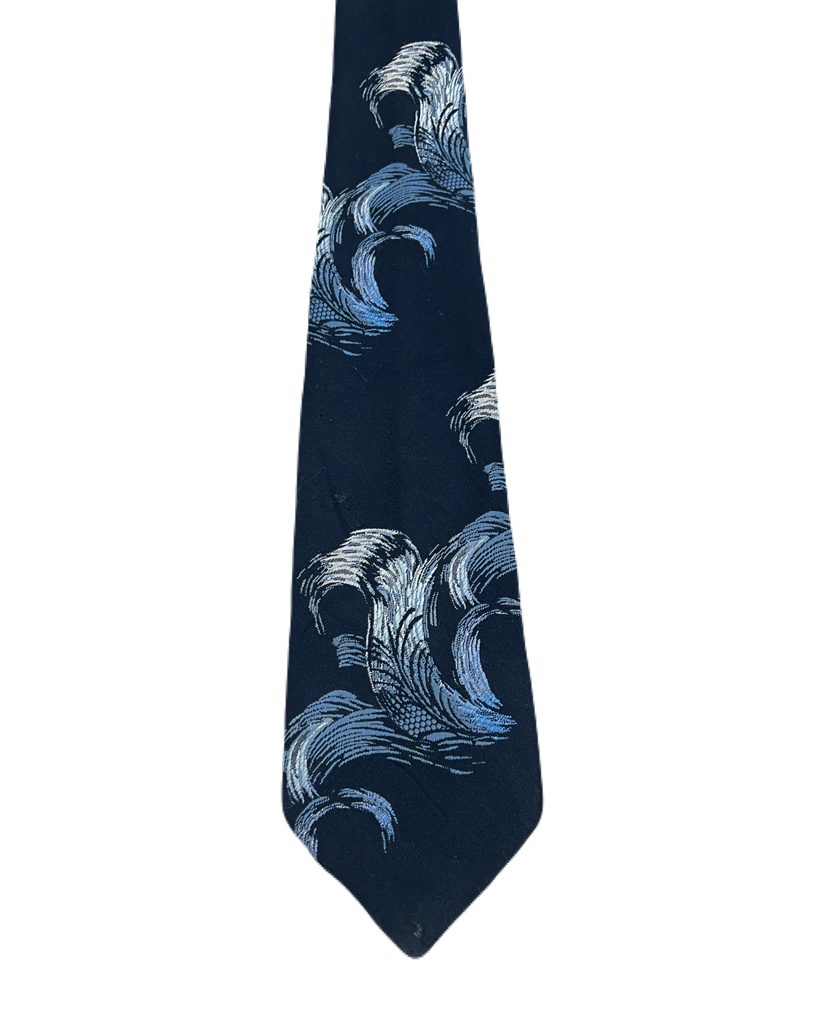 Blue Waves Embroidered Tie