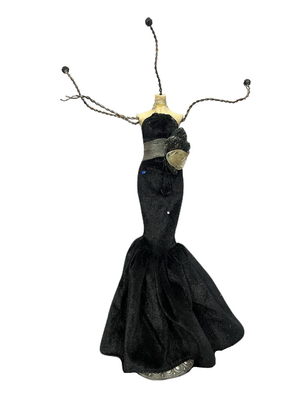 Black Dress Jewelry Mannequin