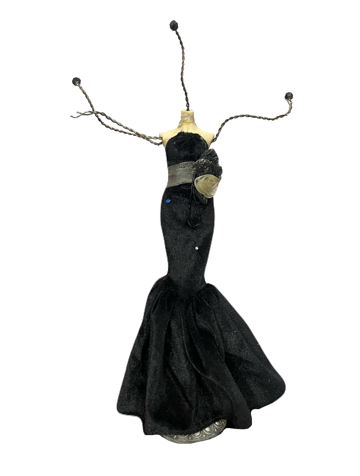 Black Dress Jewelry Mannequin