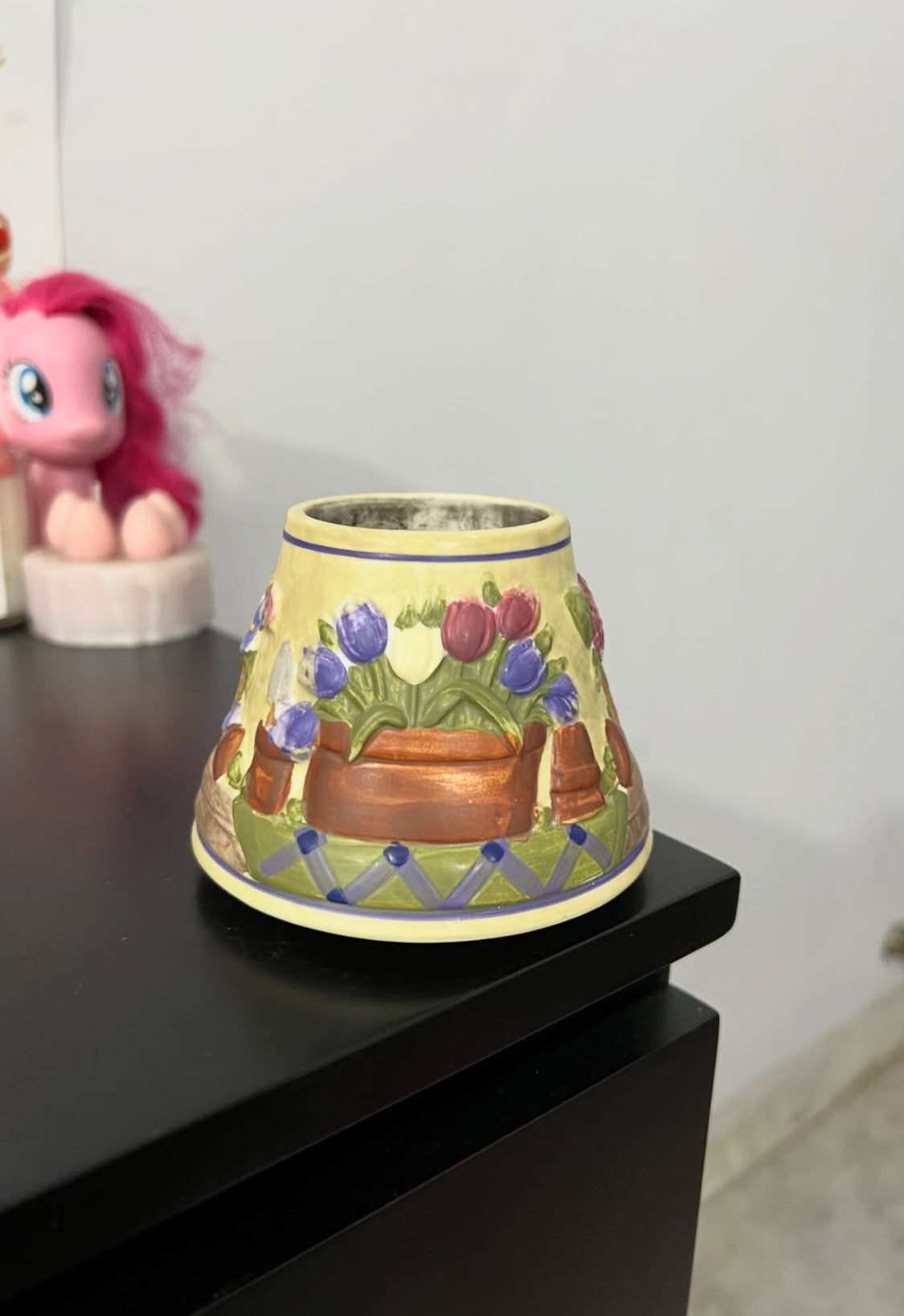 Yankees Floral Candle Holder