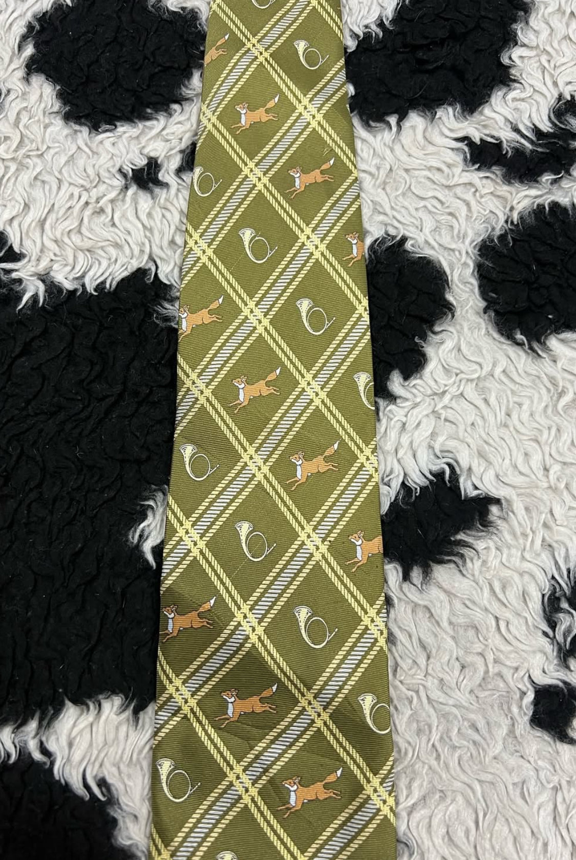 Fox & Hunting Horn Tie