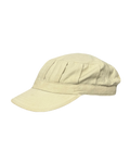 Beige Pleated Cap