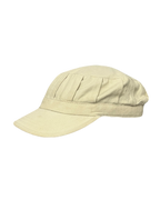 Beige Pleated Cap