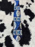 Blue Geometric Tie
