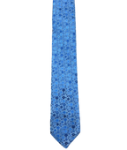 Blue Floral Embroidered Tie