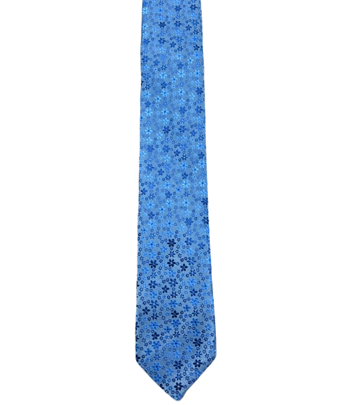 Blue Floral Embroidered Tie