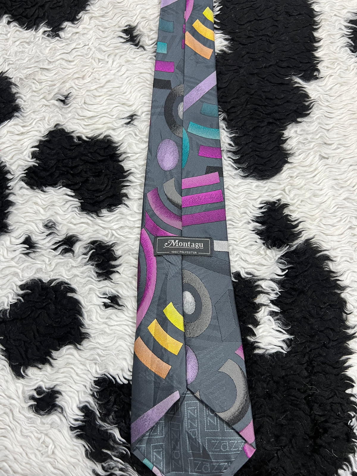 Montagu Grey Abstract Tie