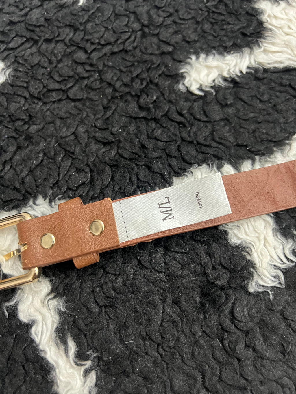 Brown Golden Studded Belt