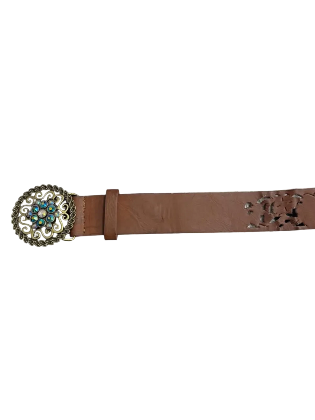 Bedazzled Circular Buckle Belt