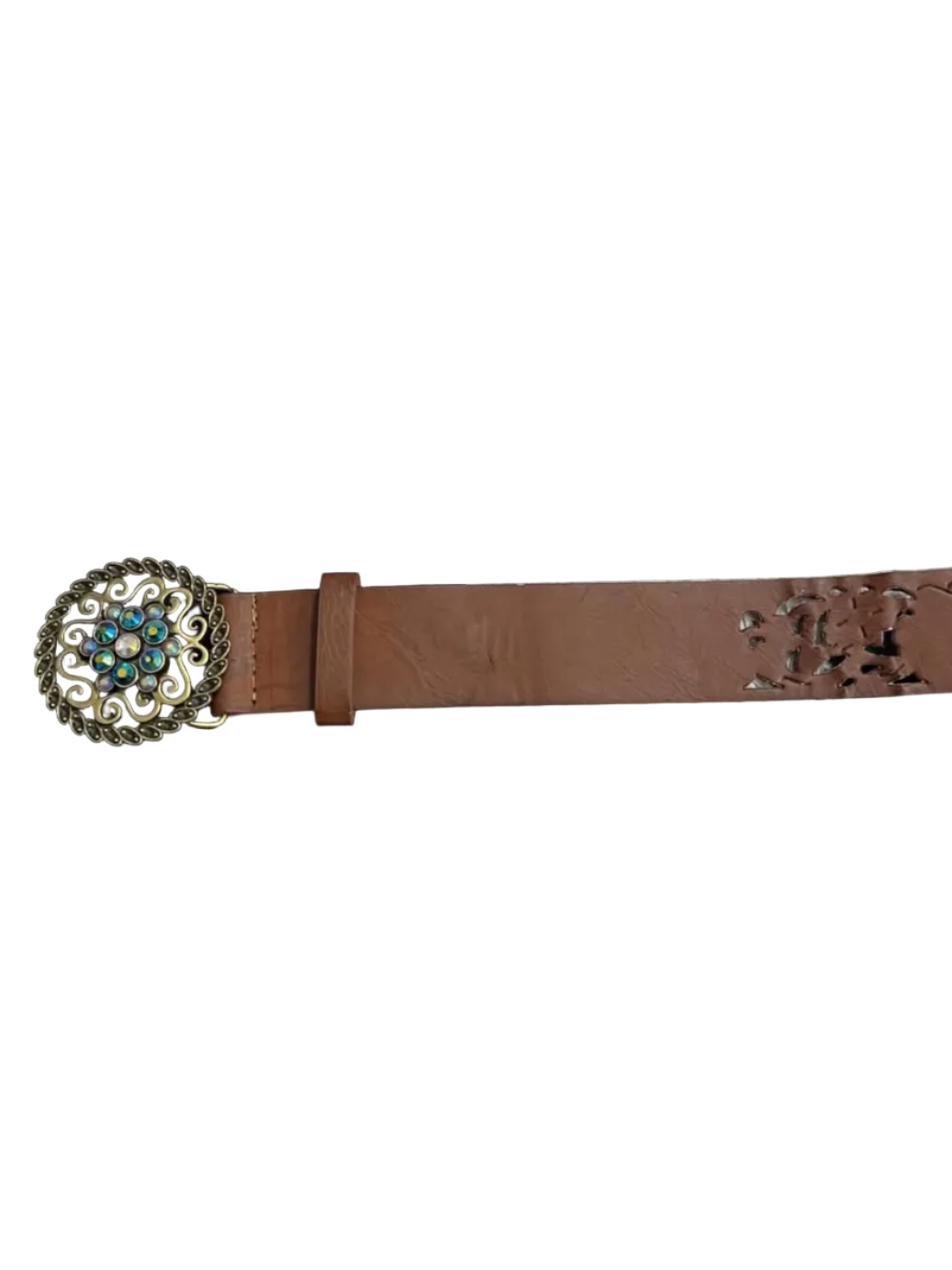 Bedazzled Circular Buckle Belt