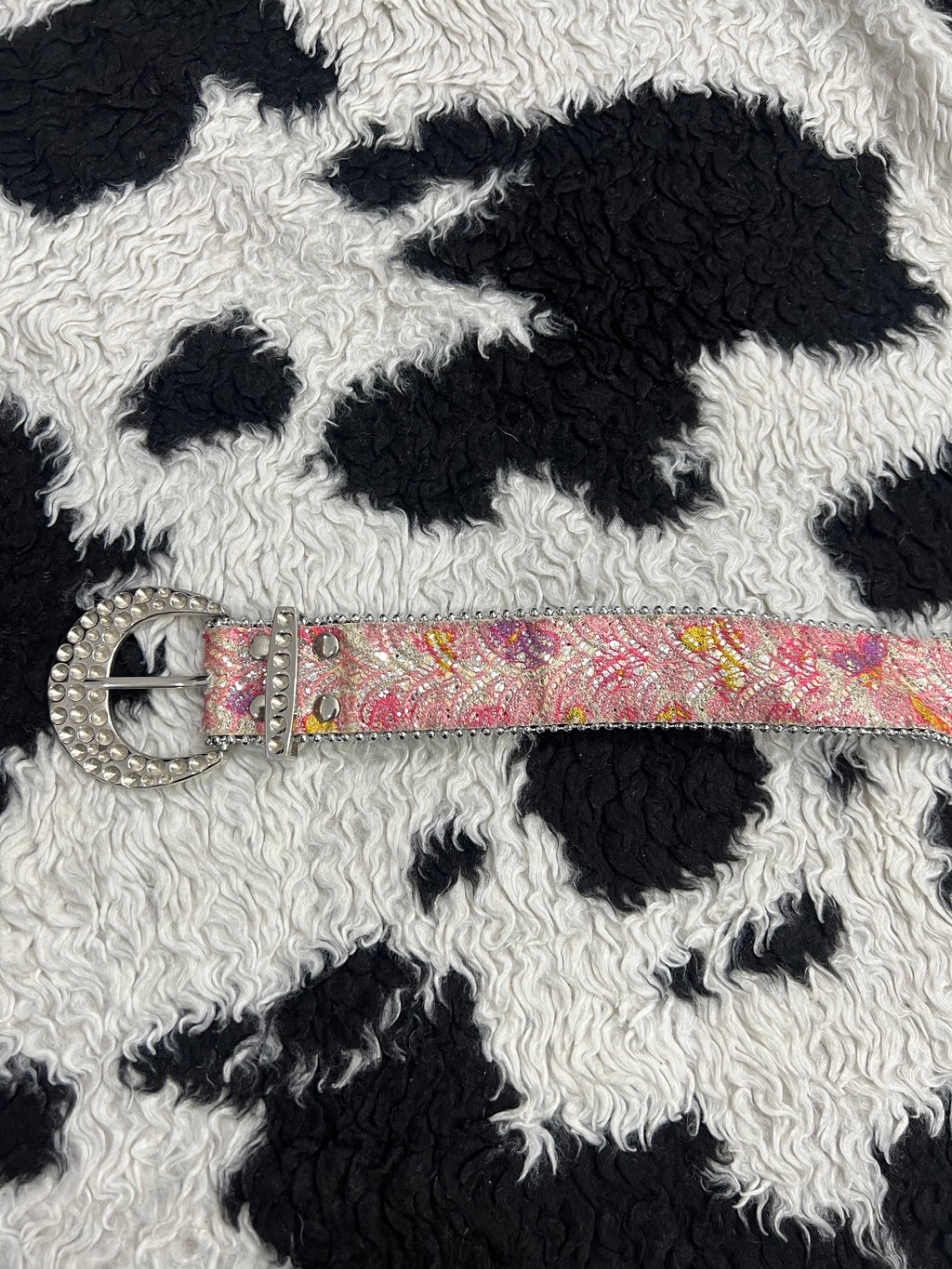Glitter Pink Lace Belt