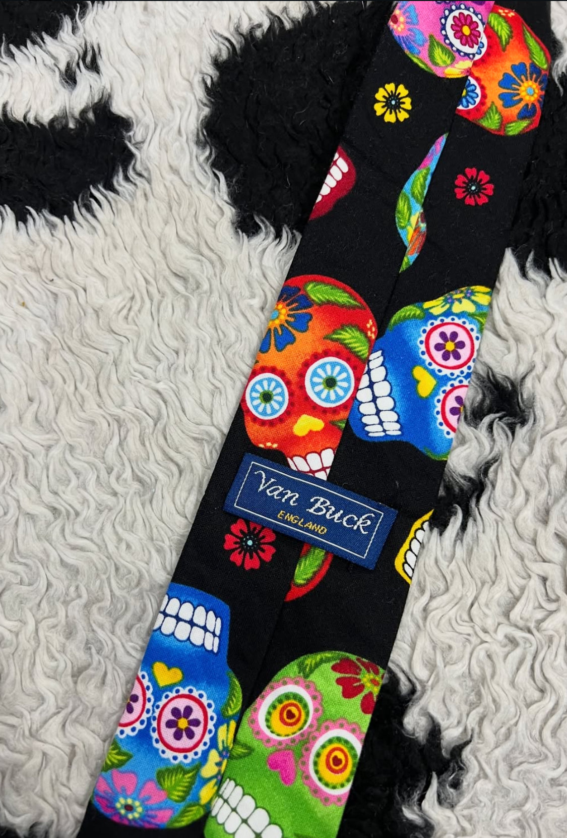 Day of the Dead Skulls Tie