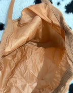 Brown Mesh Beach Bag