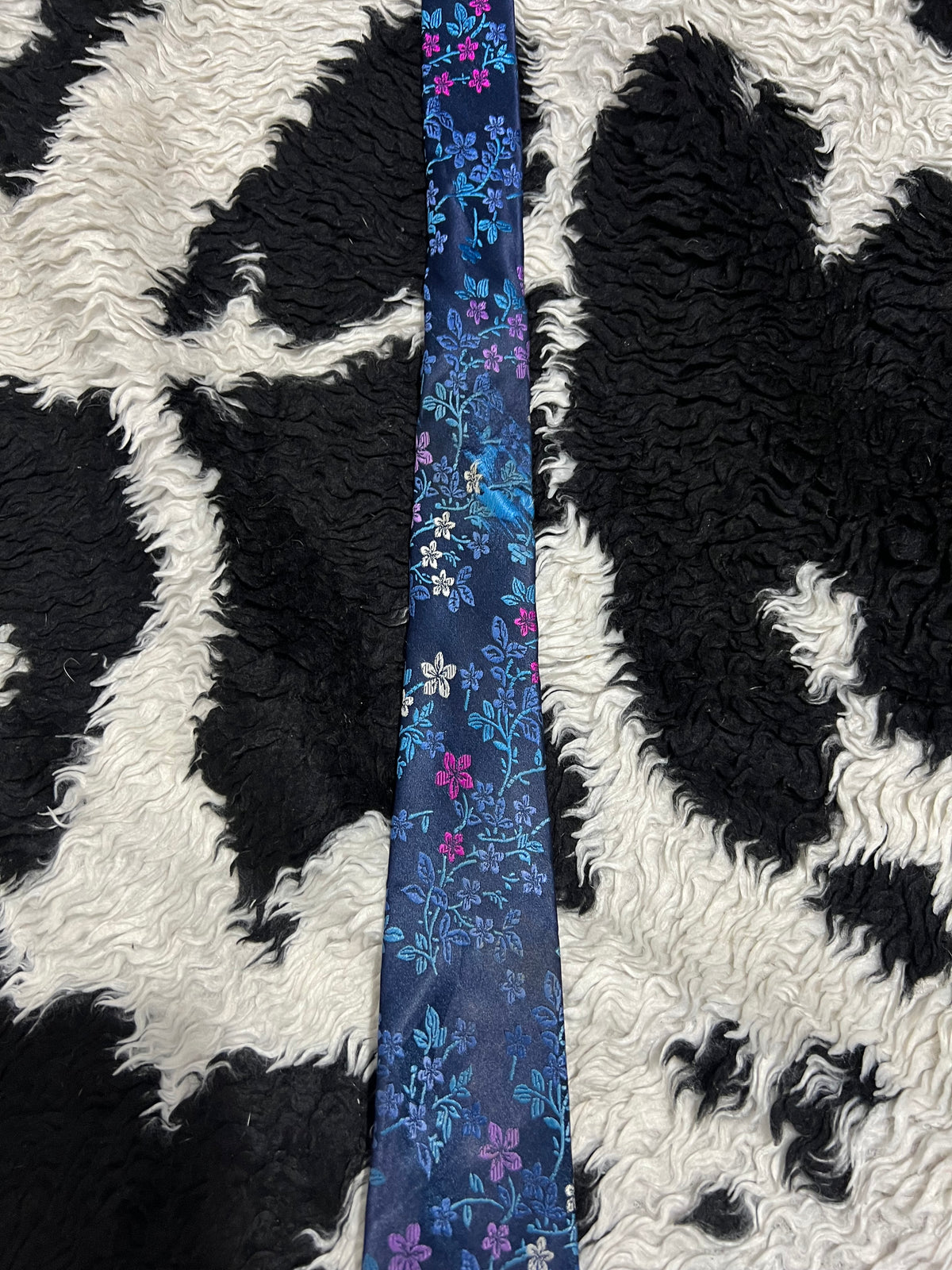 Ted Baker Blue Floral Embroidered Tie