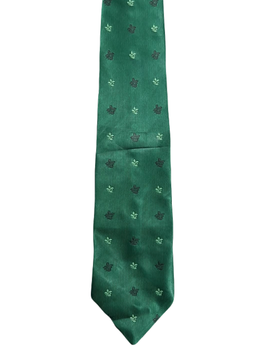 Green Embroidered Tie