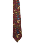 Maroon Floral Tie