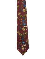 Maroon Floral Tie