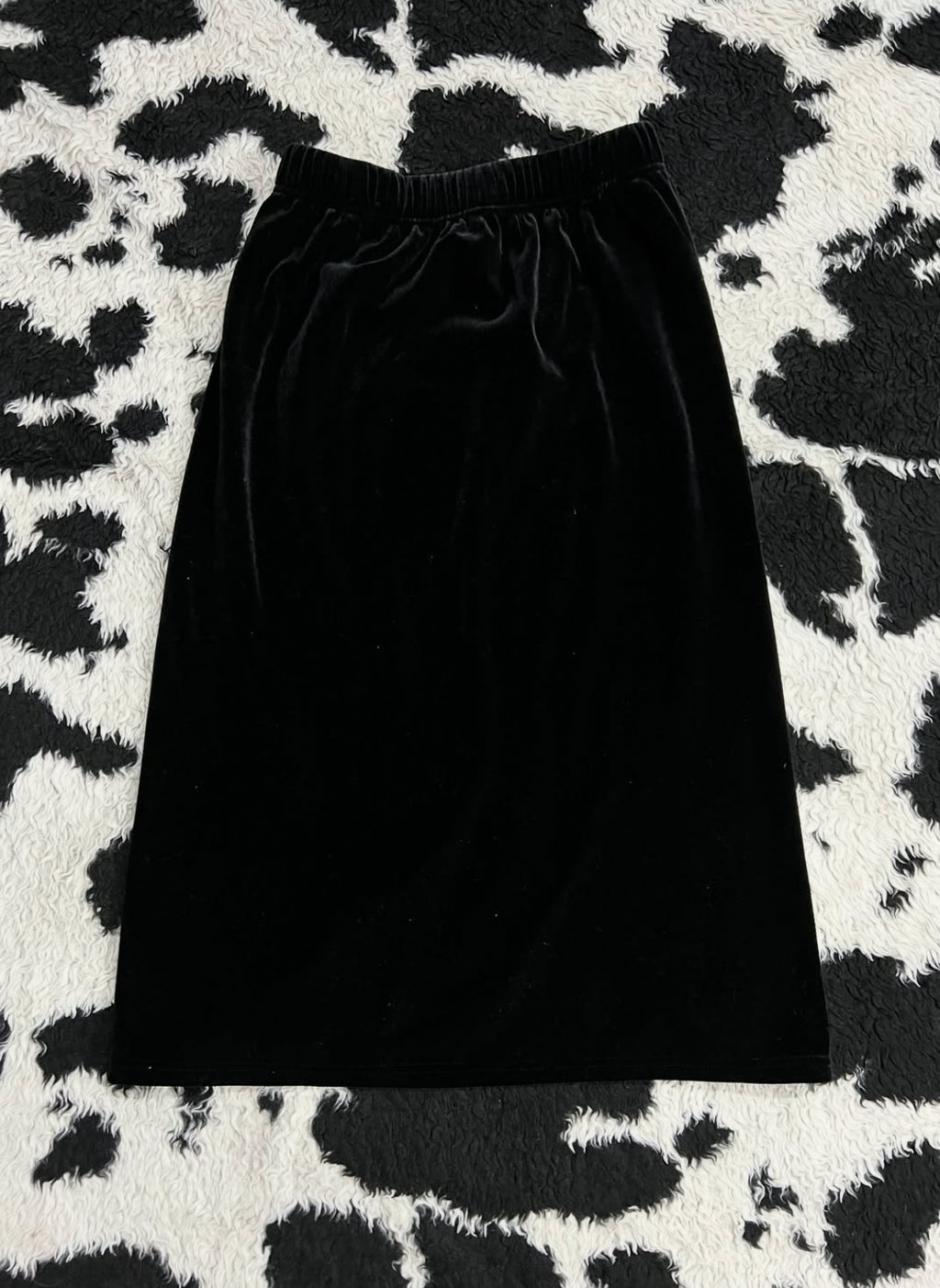 Long Black Velvet Skirt