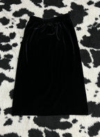 Long Black Velvet Skirt