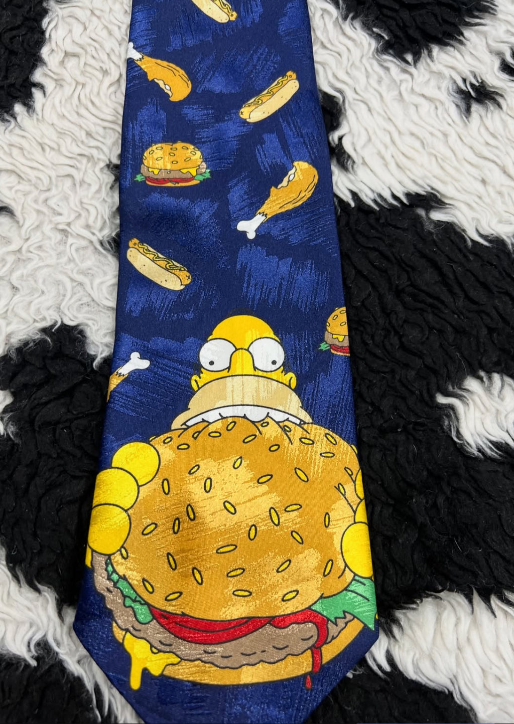 Vintage 1999 Homer Simpson Burger Tie