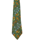 Saundersons Green Fully Embroidered Tie