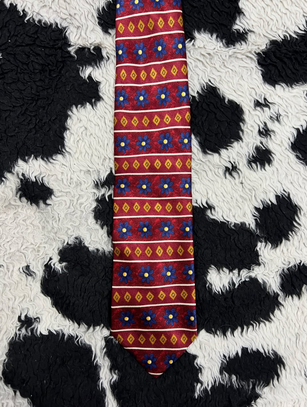 Charleston Red Floral Tie