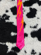 Hot Pink Lightening Narrow Tie