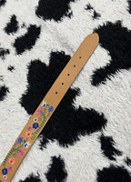 Brown Floral Embroidered Belt