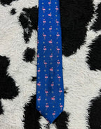 Flamingos Embroidered Tie