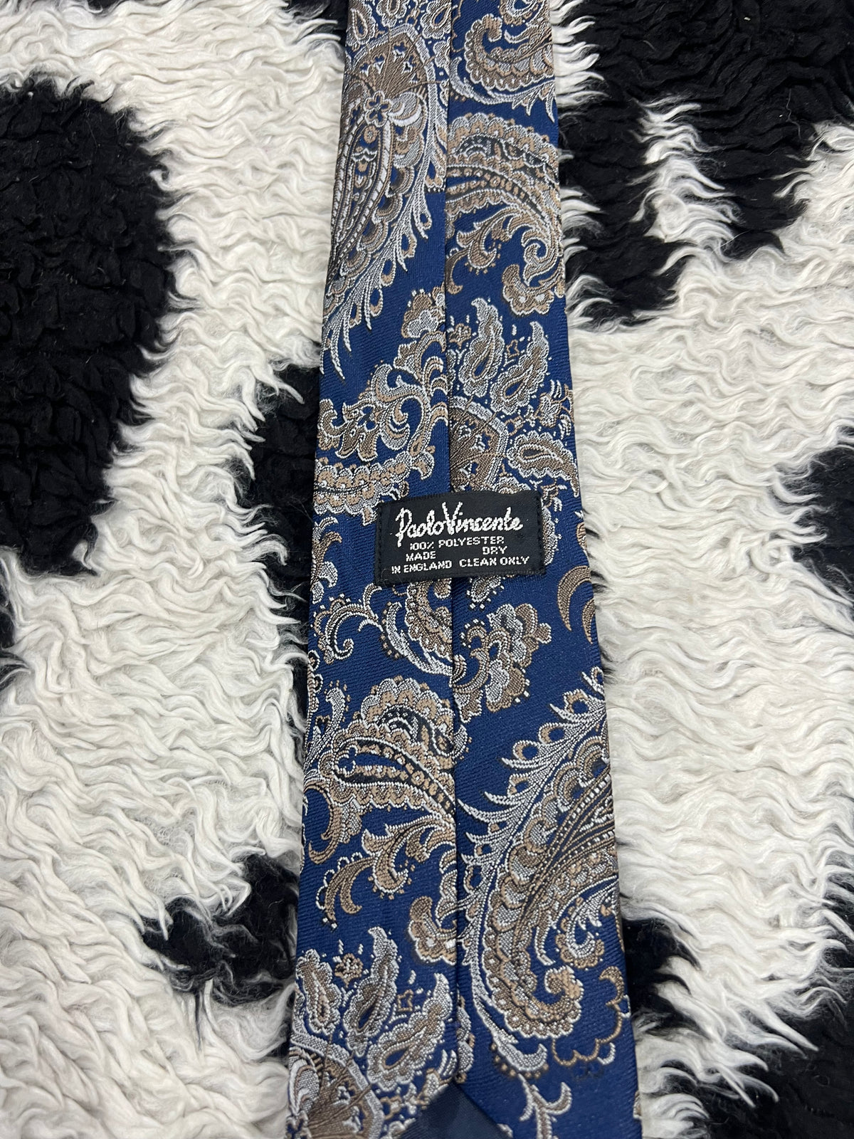 Paolo Vincente Blue Paisley Embroidered Tie