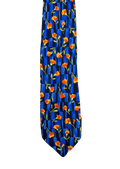 Blue & Orange Floral Tie
