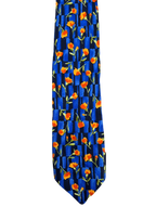 Blue & Orange Floral Tie