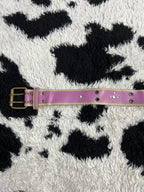 Pink & Beige Double Hole Belt