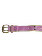 Pink & Beige Double Hole Belt