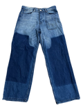 Double-Shaded Spray Painted Pockets Blue Denims (Waist 32)