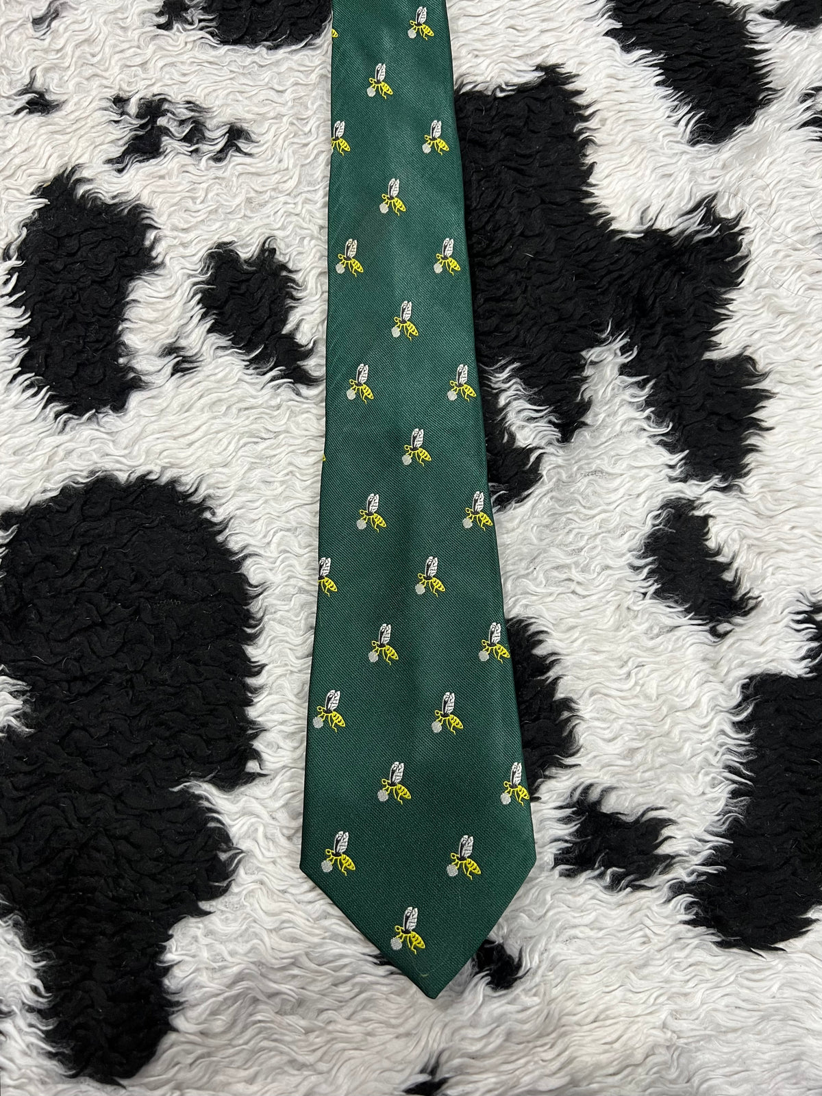 Embroidered Bees Tie