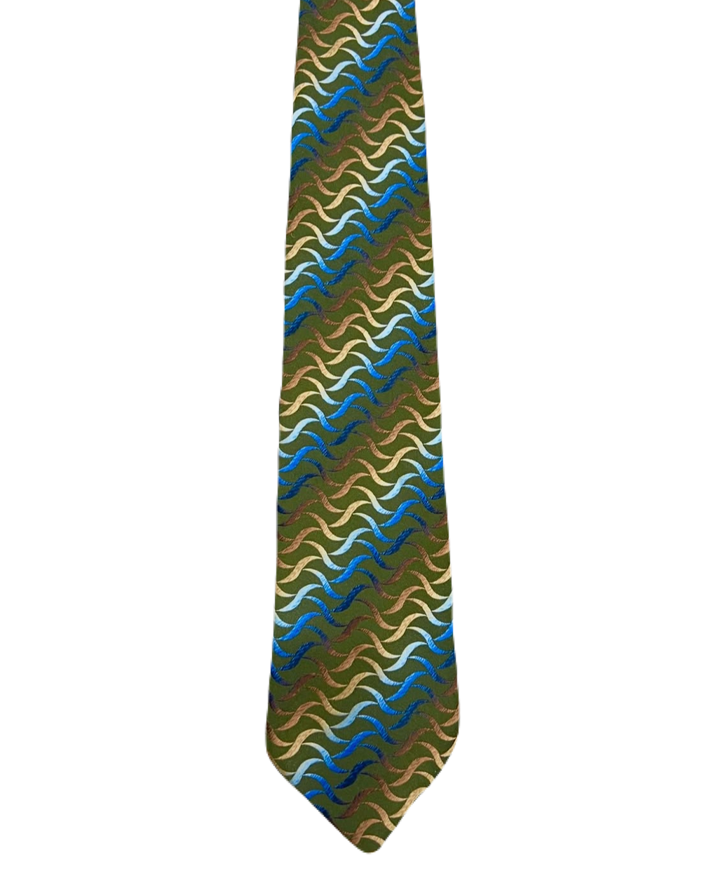 Folkespeare Green Embroidered Tie