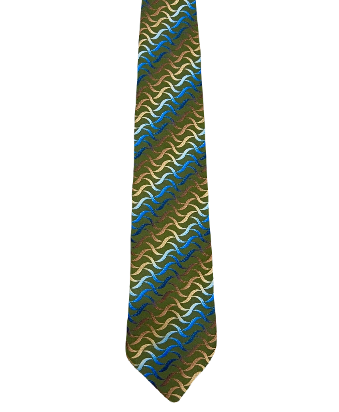 Folkespeare Green Embroidered Tie