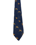 Grenville Blue Embroidered Pheasants Tie