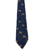 Grenville Blue Embroidered Pheasants Tie