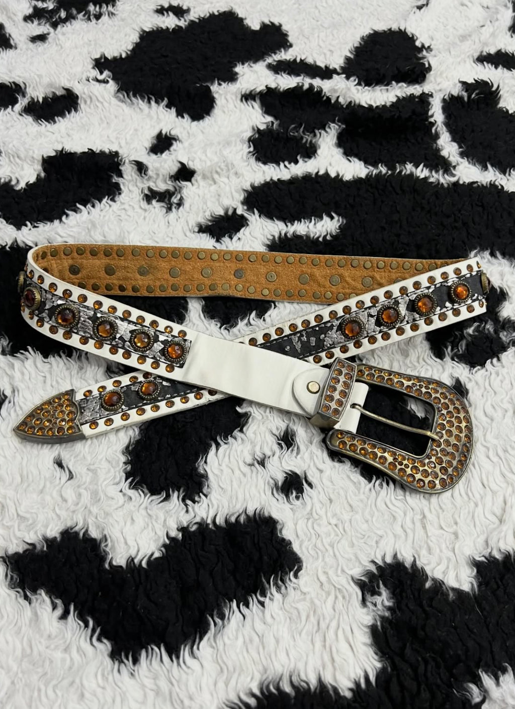 Vintage Bedazzled Buckle Belt