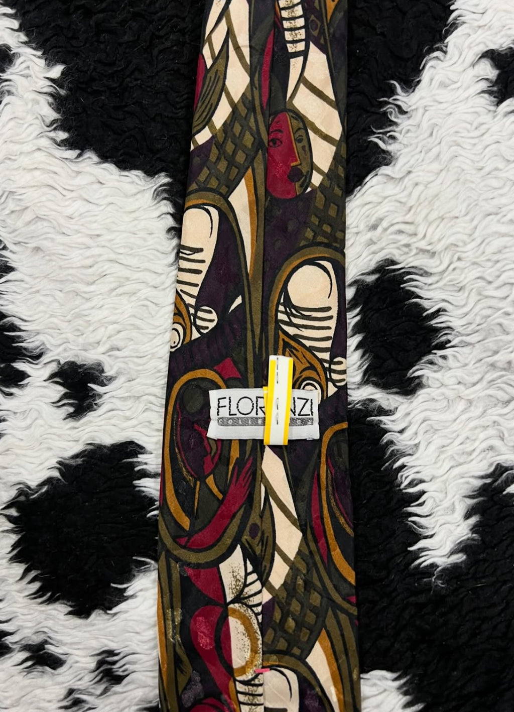 Abstract Faces Painting Tie