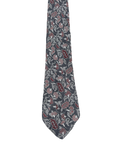 Grey Fully Embroidered Floral Tie