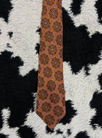 Embroidered Circular Floral Tie