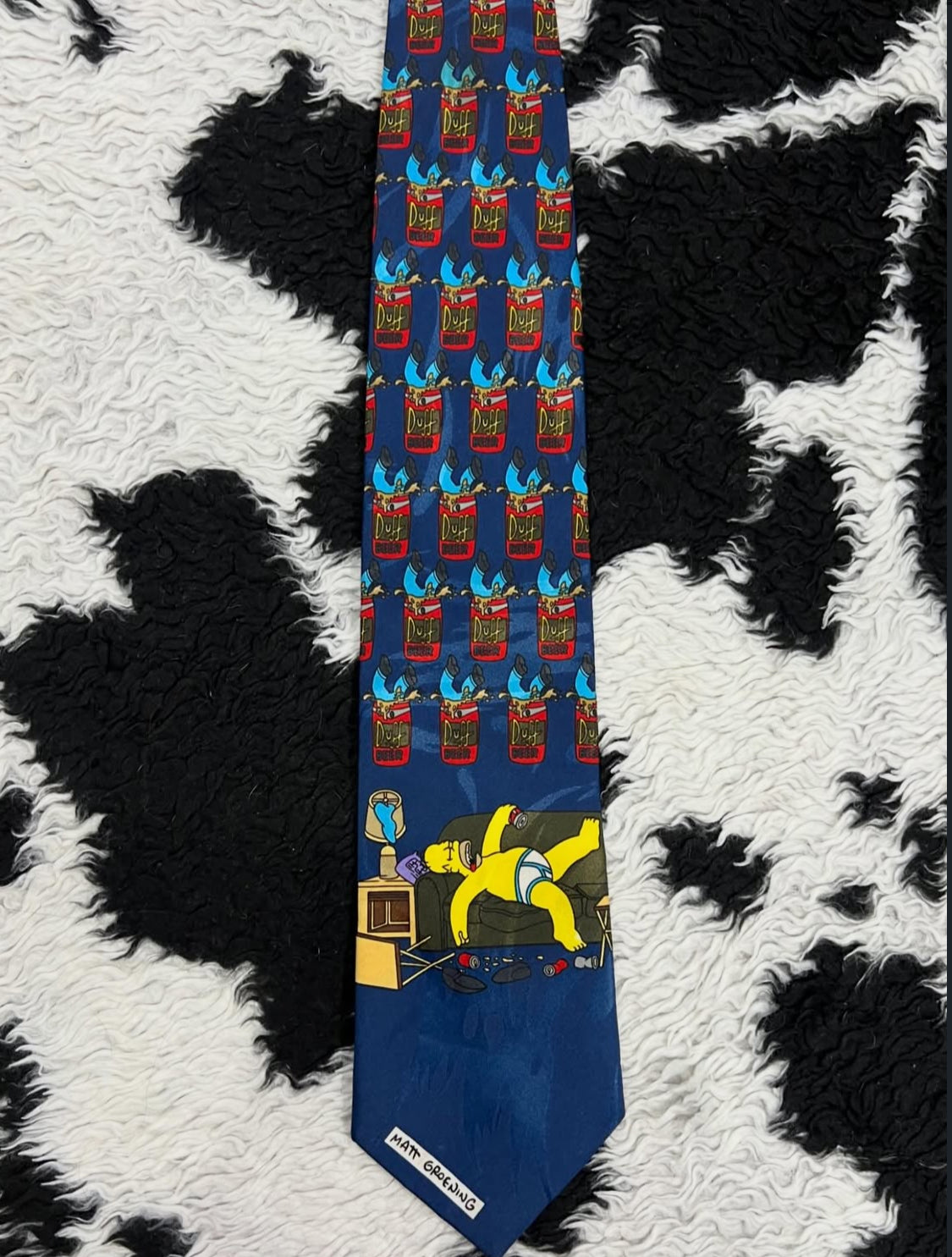 Homer Simpson on Couch Tie