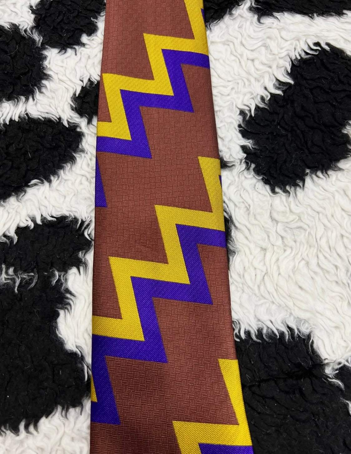 Brown Zig-Zag Tie