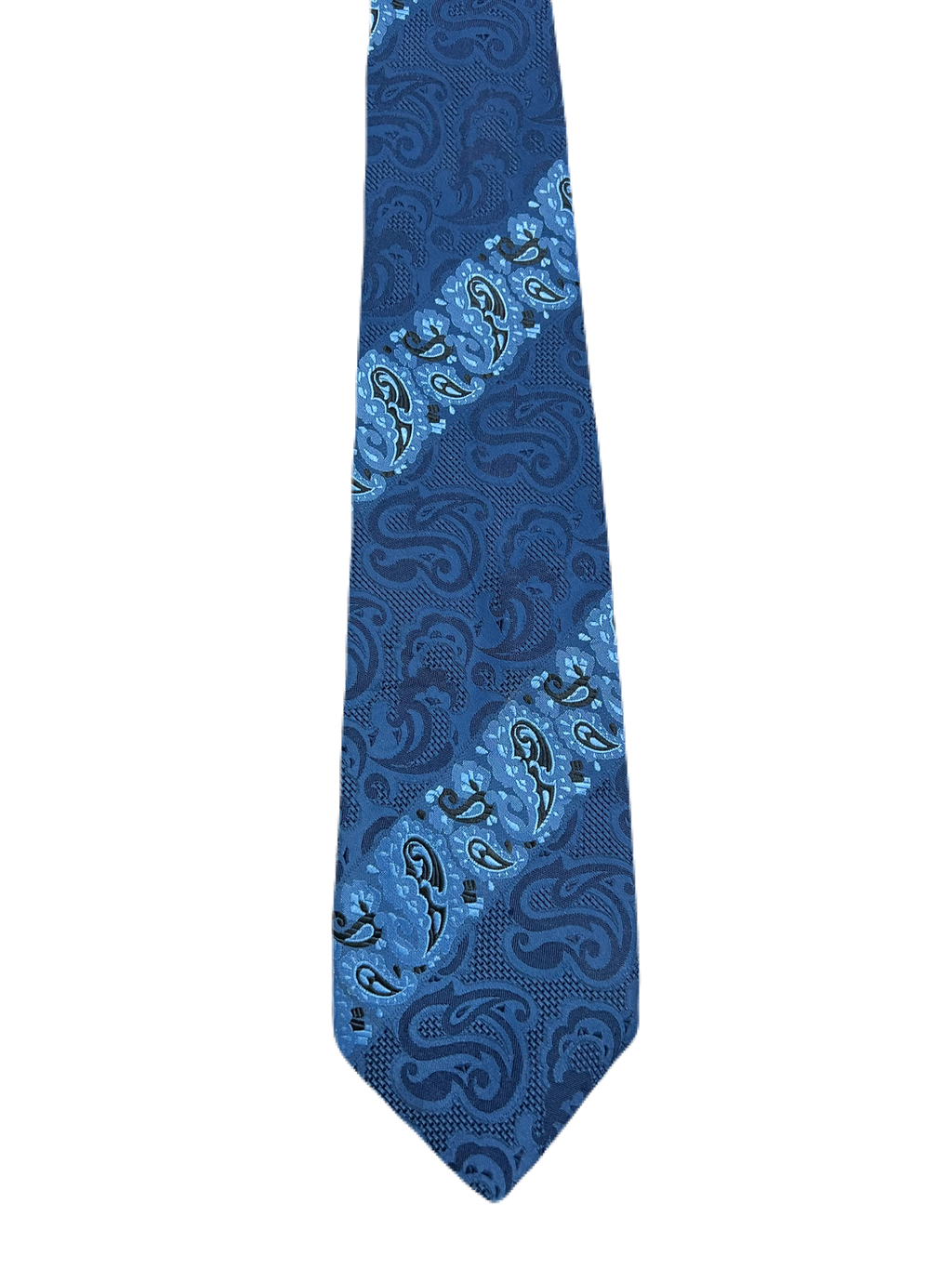 Double-Shaded Blue Paisley Tie