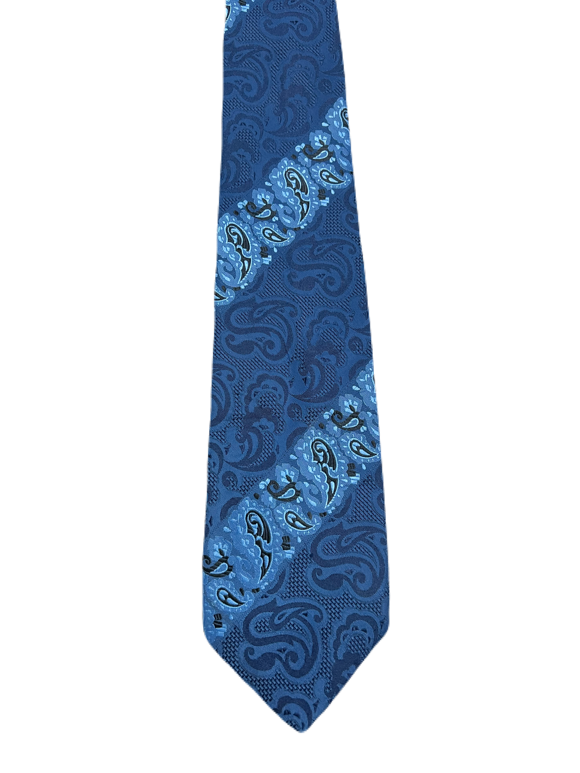 Double-Shaded Blue Paisley Tie