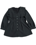 Black Collared Button-Up