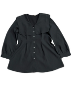 Black Collared Button-Up